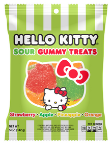 Bundle - 2 Units x Hello Kitty - Gummi Treats - Sour Peg Bag 5oz (142g)