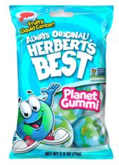 (S6-07) Spain - Herbert Best - Planet Gummi Peg Bag - 2.6oz (73g) x 12 units(Best Before August 29,2025) - SugarMarket.ca
