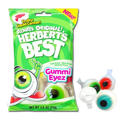 (S6-02) Spain - Herberts Best - Gummi Eyez Peg Bag - 2.6oz (75g) x 12 units