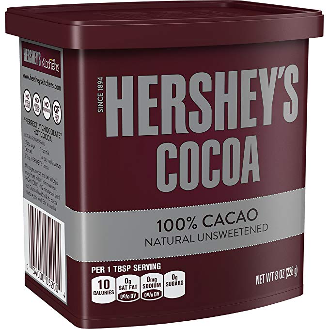 XMAS Hershey Cocoa Unsweetened Can 8 oz x 12ct