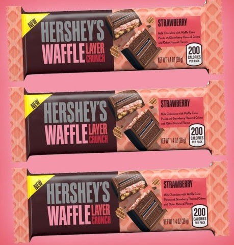 Hershey Cookie Layer Crunch - Strawberry Waffle - Standard Size 1.4 oz x 20 units