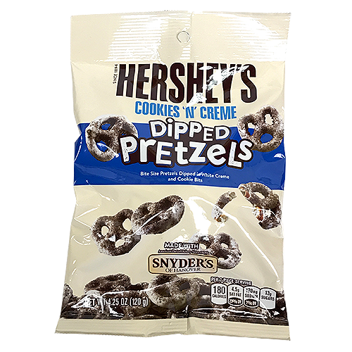 (S2-07) Us - Hershey Cookies N Creme Dipped Pretzels Peg 4.25oz (120g) x 12 units