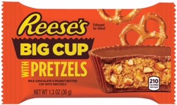 Choco - Hershey Reese Big Cup Stuffed w/ Pretzels - Std Size 1.3oz x 16 units