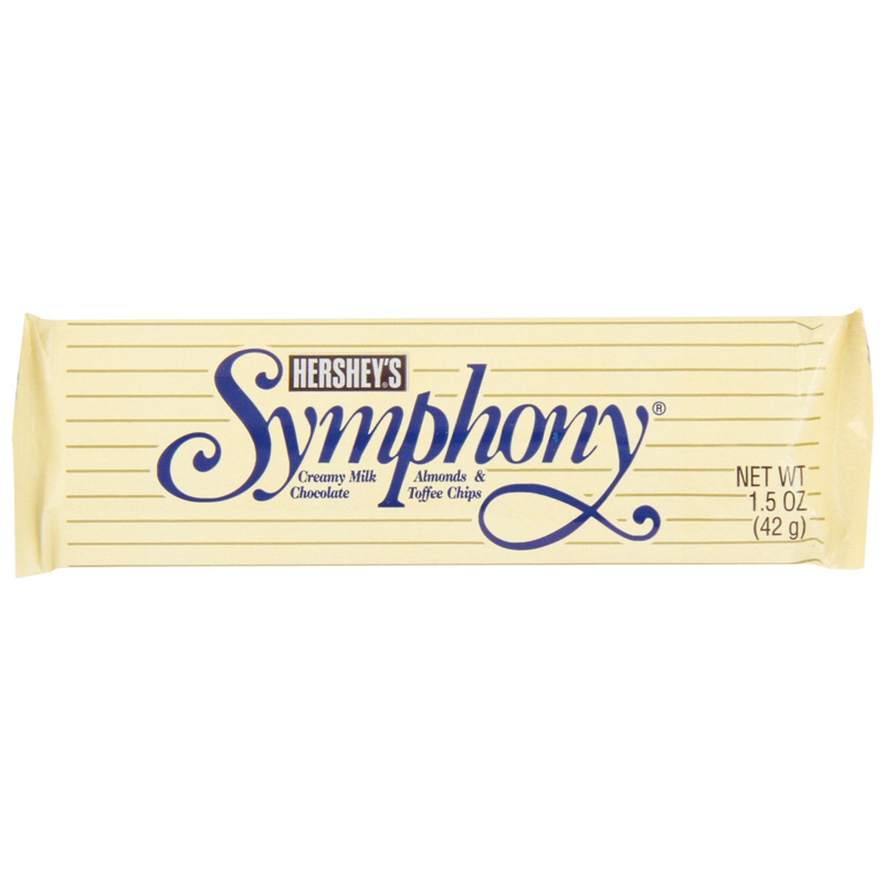 Hershey Symphony Almonds & Toffee Bar 1.5oz Standard Size x 36 units