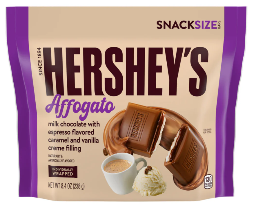 (S5-05) HERSHEYS Affogato (Espresso Flavored Caramel and Vanilla Creme Filling) Snack Size 8.4oz (238g) x 1 Bag