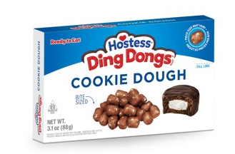 1 Unit - Single - Theater Box - Taste Of Nature Cookie Dough -Hostess Ding Dongs 3.1oz(88g)