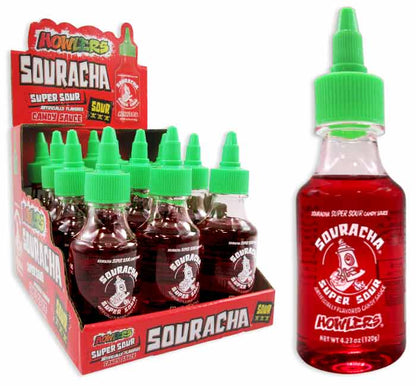 (S1-06) CHINA - HOWLERS SOURACHA SUPER SOUR CANDY SAUCE 4.23oz (120g) x 24 units