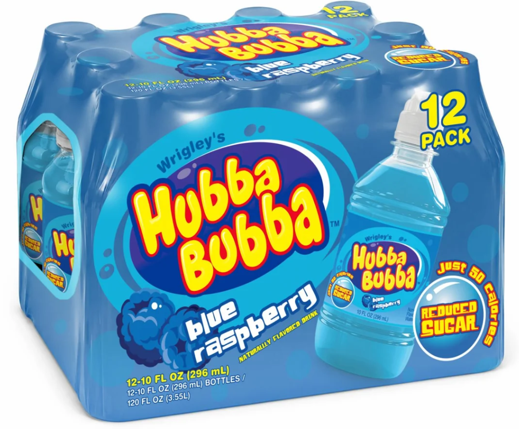 (S5-03) US - Beverage - HUBBA BUBBA - Blue Raspberry 10 fl oz (296ml) x 12 units