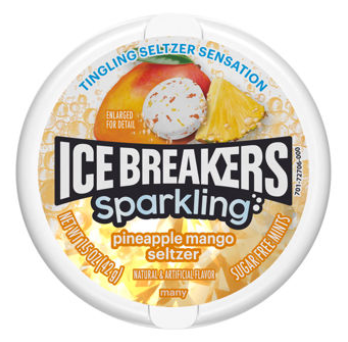 (S6-10) ICE BREAKERS Mints - Sparkling Pineapple Mango 1.5oz (42g) x 8 Units