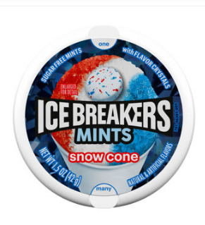 (S6-10) ICE BREAKERS Mints - LE Snow Cone 1.5oz(42g) x 8 Units