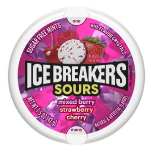 (S6-10) Ice Breakers Mints -  Sours Berry Tin 1.5oz(42g) x 8 Units