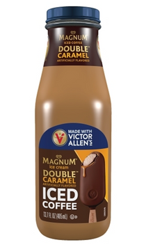 (S5-03) Us - Beverage - Glass Bottles - Victor Allen Iced Coffee Magnum - Double Caramel Chocolate 13.7 fl oz (405 ml) x 12 units (Only shipped by Pallet, min $1500 entire order) (Buyer is responsible if drinks may leak during shipping and weather)
