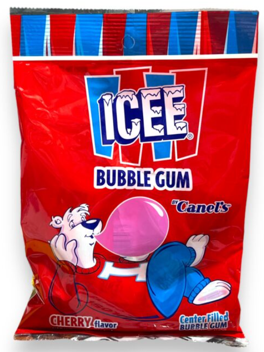(S6-04) Icee - Liquid Center Bubble Gum - Cherry Peg 2.82oz (80g) x 12 Units
