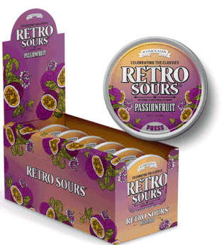 (S1-06) 8 UNITS x Iconic Retro Tin - Sours Passionfruit 2.12oz (60g)