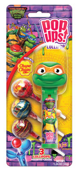 (S6-03) Flix Candy TMNT Pop Up Blister Pack - 1.26oz (36g) x 6 Units