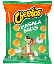 (S7-05) Asia - Chips - India Cheetos - Masala Balls 28 g x 20 units (chips bags may be deflated during shipping)