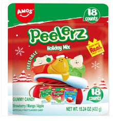 Xmas - Single - Amos Peelerz 18PK Holiday Mix SUB Bag -15.24oz(432g) x 1 Bag