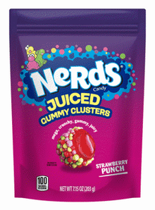 (S6-14) Box - Nerds Juiced Gummy Clusters Sub Bag - 7.15oz(203g) x 6 Units - SugarMarket.ca