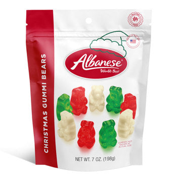 (S8-10) Xmas - Albanese Gummi Gusset Bag - Holiday Bear - 7oz(198g) x 6 Units