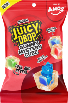 (S7-05) Juicy Drop Amos Gummy Mystery Cube - Original Peg Bag 5oz(142g) x 12 Units