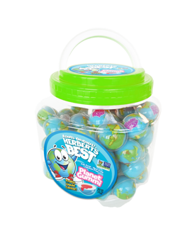 (S1-06) Tub - efrutti Herbert's Best Planet Gummi 1.6kg (85pcs) x 1 Jar