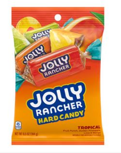 (S6-03) Canada - Jolly Rancher Hard Candy  -  Tropical Peg Bag 6.5oz(184g) x 12 Units