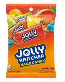 (S6-03) Canada - Jolly Rancher Hard Candy  -  Tropical Peg Bag 6.5oz(184g) x 12 Units