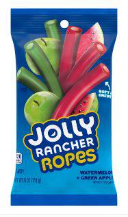 (S6-05) Us - JOLLY RANCHER ROPES- Watermelon & Green Apple Peg Bag 6 oz(170g) x 1 Unit