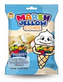 (S5-03) China - POCAS JOSH BOSH MARSH JELLOW CONE (ASSORTED) - 3.52oz(100g) x 24 Units