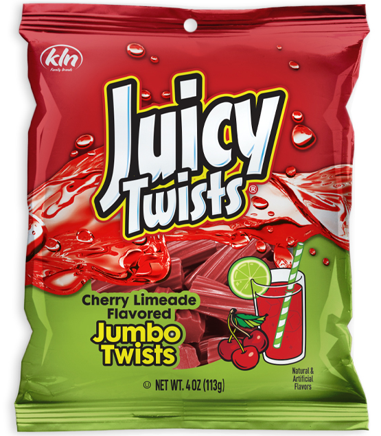 (S6-06) Box - JUICY TWISTS - CHERRY LIMEADE PEG BAG 4oz (113g) x 12 Units