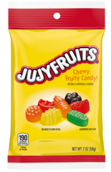 (S6-06) Jujyfruits Pocket Packs Peg 2oz (56g) x 12 Units
