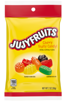 (S6-06) Jujyfruits Pocket Packs Peg 2oz (56g) x 12 Units