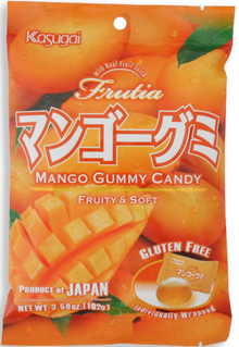 (S6-09) Japan - KASUGAI - MANGO GUMMY PEG BAG 3.59oz (102g) x 24 Units