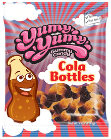 Kervan Yumy Yumy - Cola Bottles - Peg 4oz (113g) x 12 units
