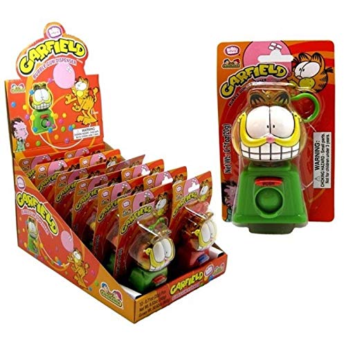 Kidsmania Novelty Garfield Bubble Gum Dispenser x 12 units