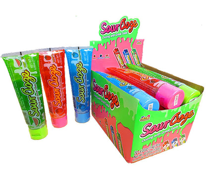 (S1-02) Box - CHINA -  Kidsmania Ooze Tube - Sour Assorted x 12 units - SugarMarket.ca
