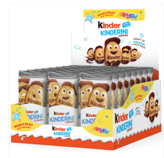(S4-01) KINDER Kinderini Crunchy & Fun Shortbread Cookies 25g x 24 Units