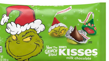 SINGLE - XMAS - Kisses GRINCH Foils 7.4oz (209g) x 1 Bag