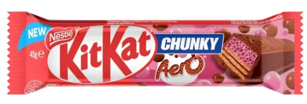 (S6-14) Australian - KIT KAT Chunky Aero Strawberry 45g x 36 Units
