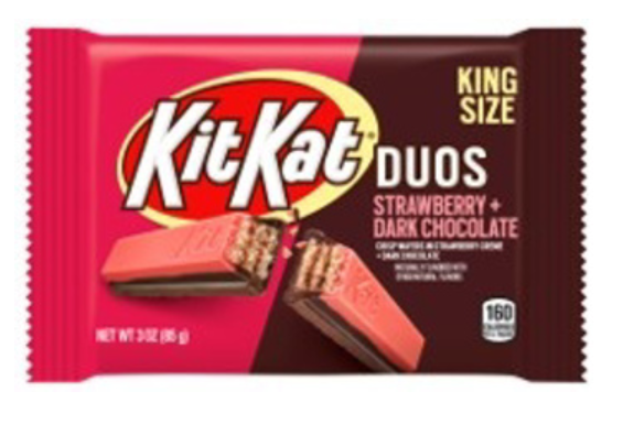 (S2-01) Us - Choco - Kit Kat Duos Strawberry & Dark Chocolate - KING Size 3oz x 24 units