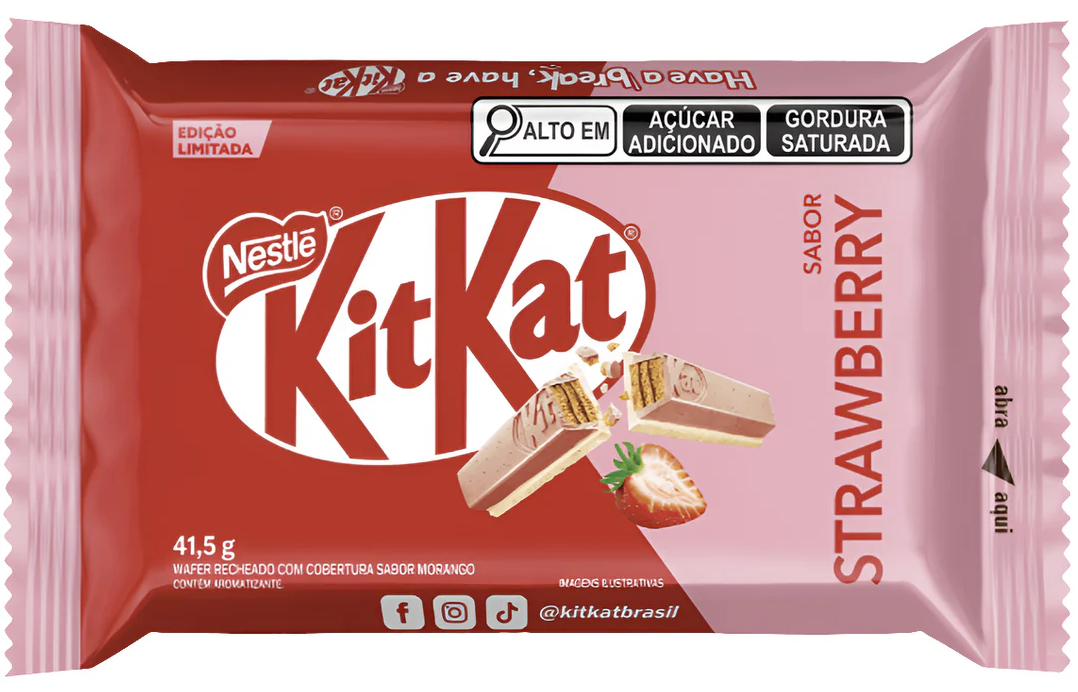 (S4-01) Brasil -Kit Kat - Strawberry 41.5g x 24 Units