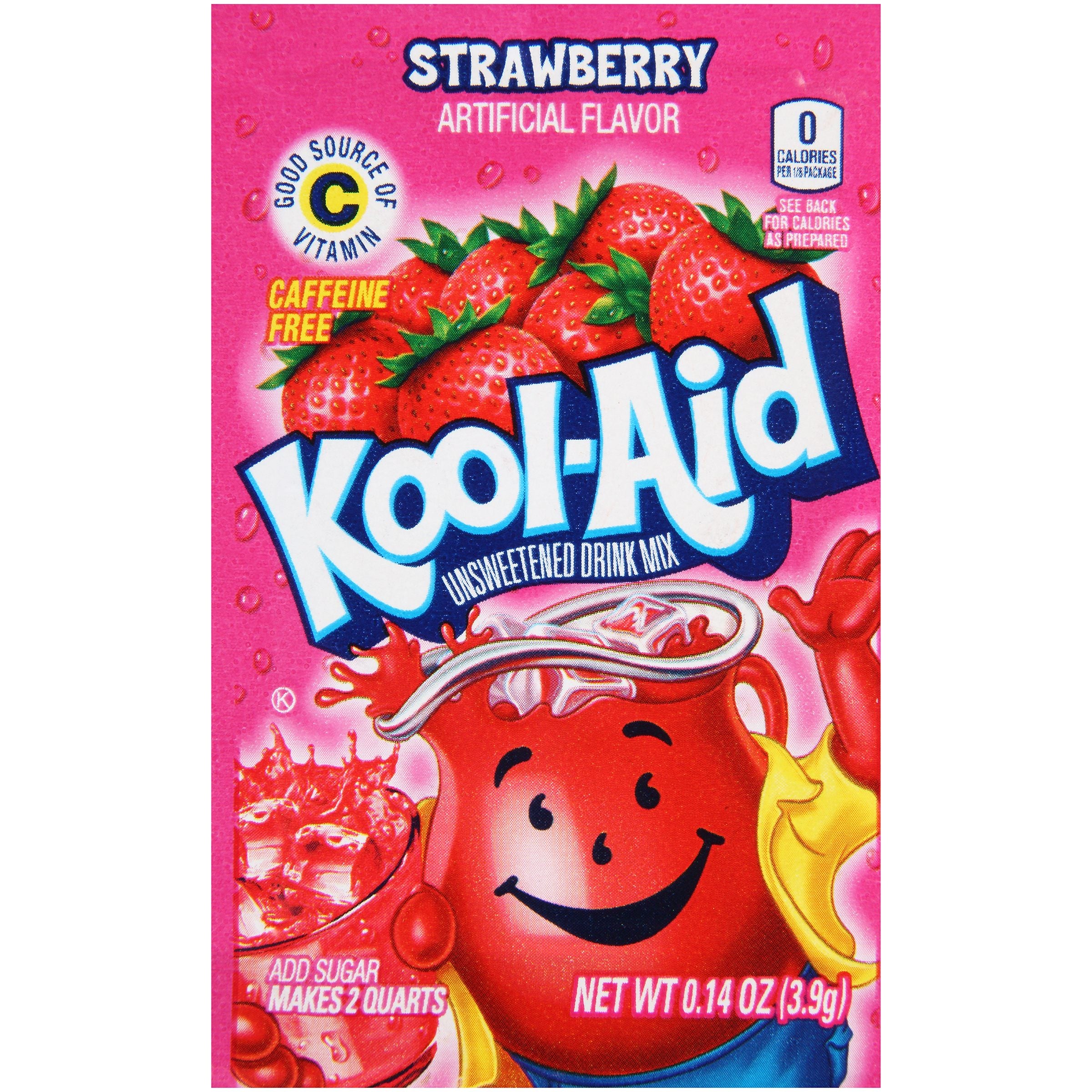 (S1-07) Box - US - Kool-Aid unsweetened 2QT - Strawberry x 48 units - SugarMarket.ca