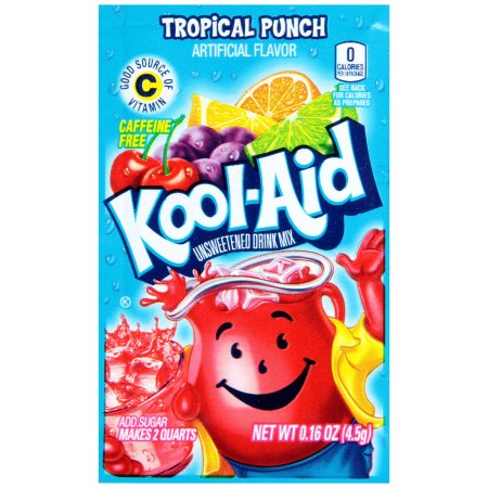 (S1-07) Box - US - Kool-Aid unsweetened 2QT - Tropical Punch x 48 units - SugarMarket.ca