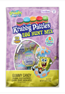 Box - Easter - Krabby Patties Egg Hunt 12 Eggs Bag - 3.8oz (108g) x 6 Bags - SugarMarket.ca