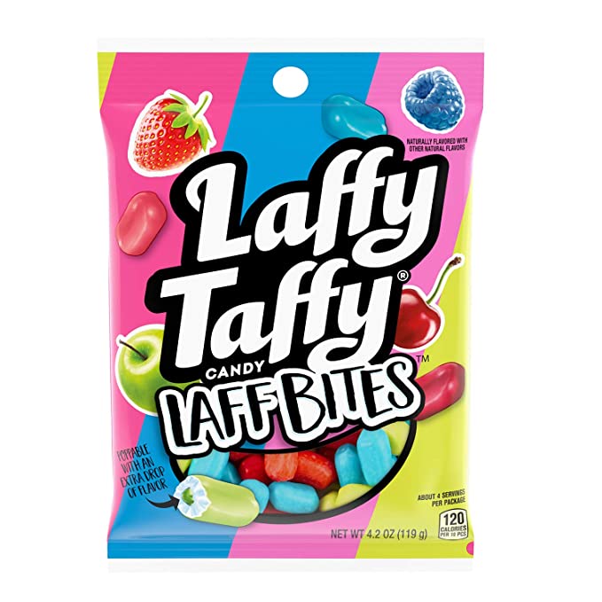 Peg - Wonka Laffy Taffy Laff Bites - Tropical 4.2 oz x 12 units
