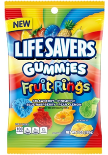 (S6-08) US - Peg Bag - Lifesavers GUMMIES - Fruit Ring 7oz (198g) x 12 units