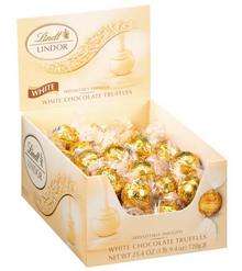 (S2-02) Lindt LINDOR White Chocolate Candy Truffles 60CT BOX - 25.4 oz (720g)
