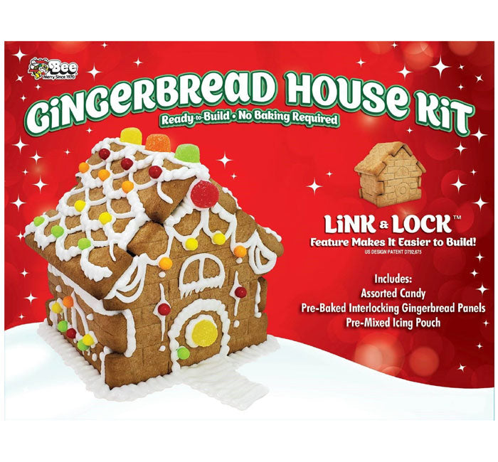 SINGLE - XMAS Creat A Treat - Hoiday Cookie House Kit - Gingerbread LINK & LOCK x 1 Unit