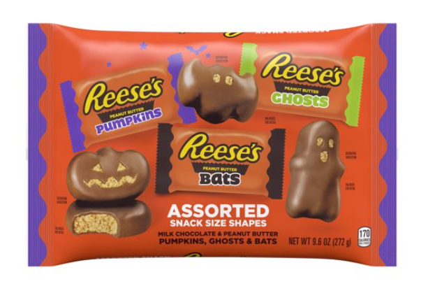 Lobby - Halloween - Reese Pumpkins, Ghosts and Bats Shapes 9.6 oz (272g) x 1 Bag