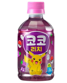 (S1-01) BEVERAGE - Korea - POKEMON LOTTE Coconut Jelly - Rich GRAPE 280ml x 24 UNITS (Buyer is responsible if drinks may leak during shipping and weather)